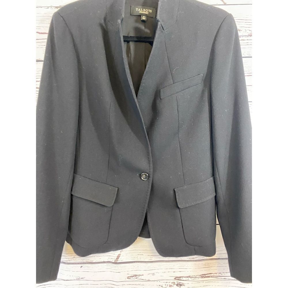 Talbots One Button Black Jacketsize 12 - image 1